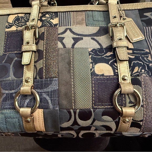 EUC Coach Denim Patchwork Tote 2009 - Picture 10 of 16